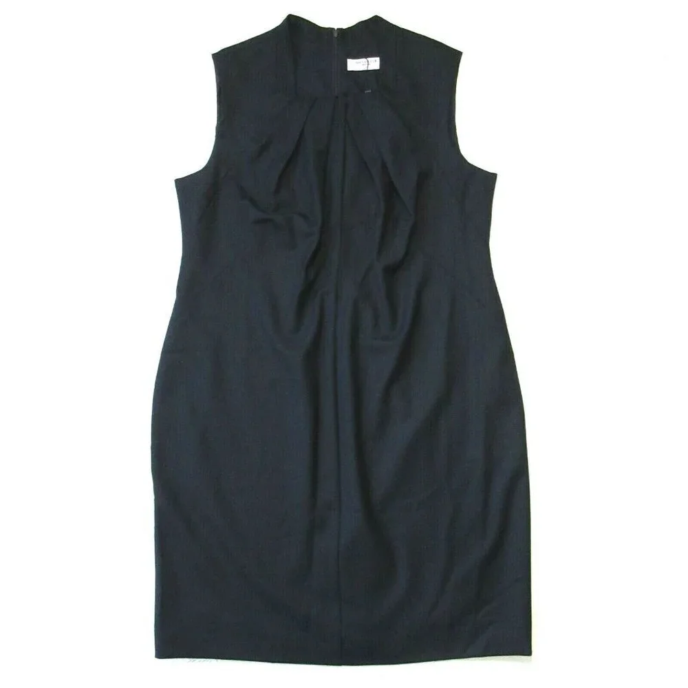 NWT MM. Lafleur Lucinda 2.0 in Ink Sharkskin Stretch Wool Sheath Dress +1 $325 - Picture 2 of 8